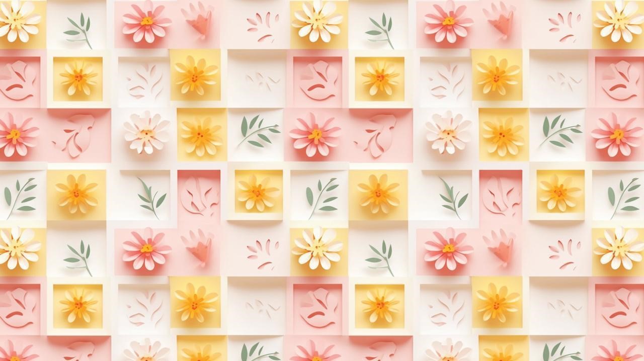 Multi Floral Check (Pack of 20 sheets) | 95 GSM | 19.5 x 27.5 inches