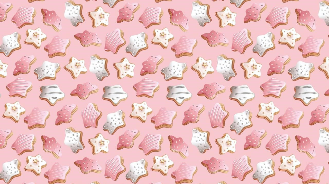 Pink White Cookie Gift Wrapping Paper (Pack of 20 sheets) | 95 GSM | 19.5 x 27.5 inches