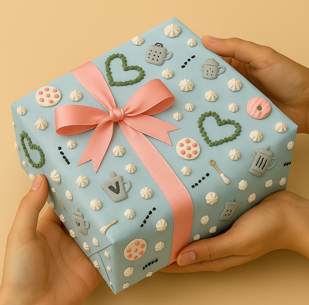 Donuts and Cookies Gift Wrapping Paper (Pack of 20 sheets) | 95 GSM | 19.5 x 27.5 inches