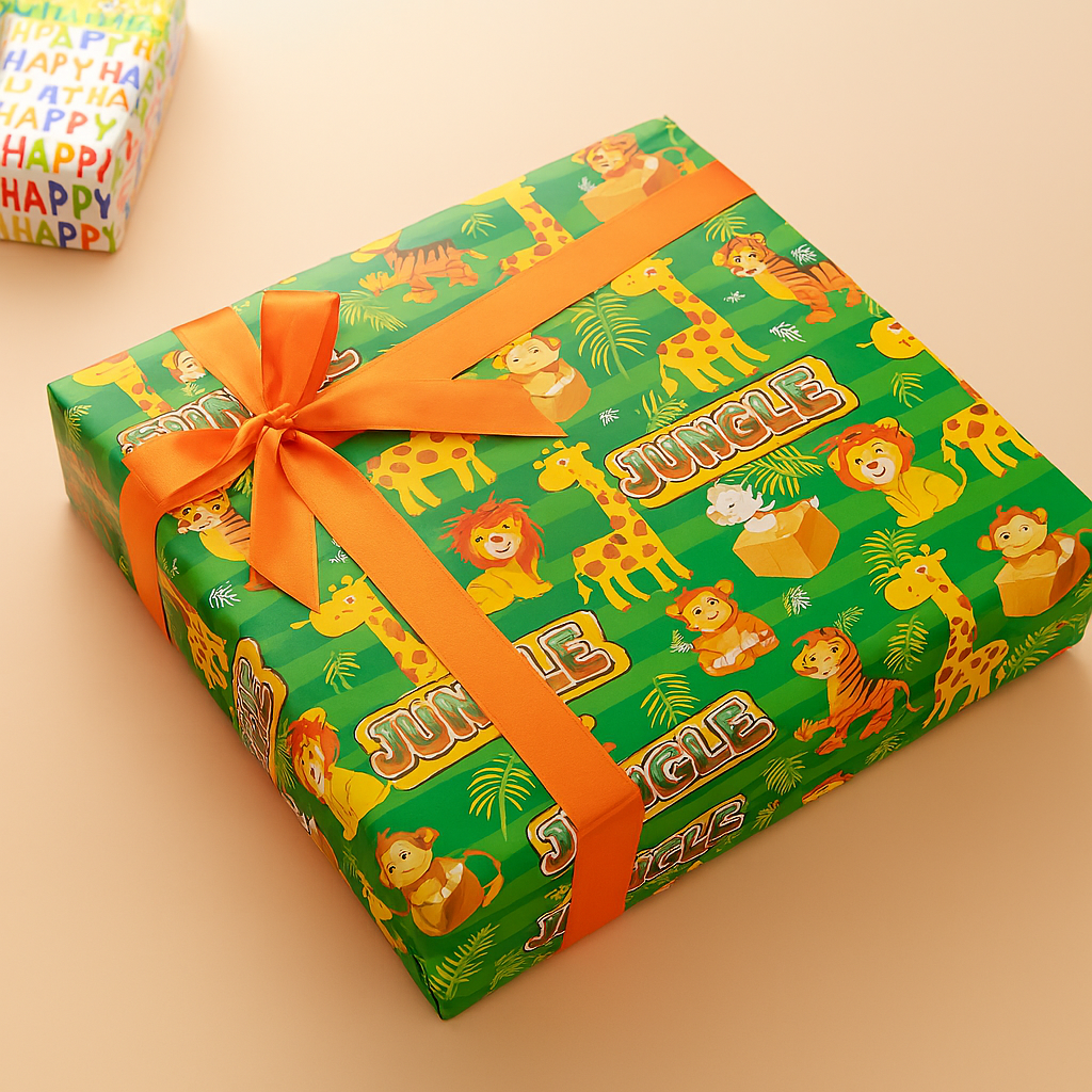Jungle Gift Wrapping Paper (Pack of 20 sheets) | 80 GSM | 19.5 x 27.5 inches