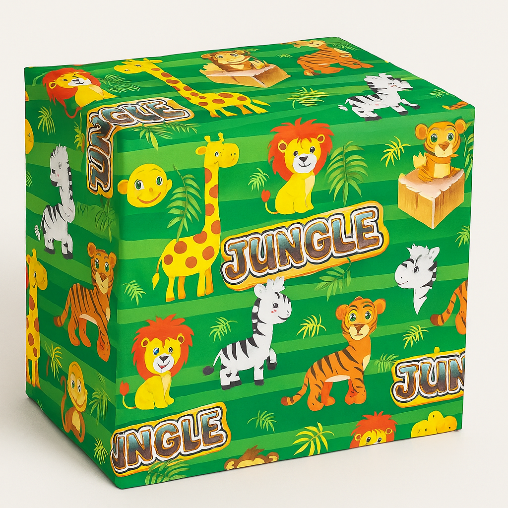 Jungle Gift Wrapping Paper (Pack of 20 sheets) | 80 GSM | 19.5 x 27.5 inches