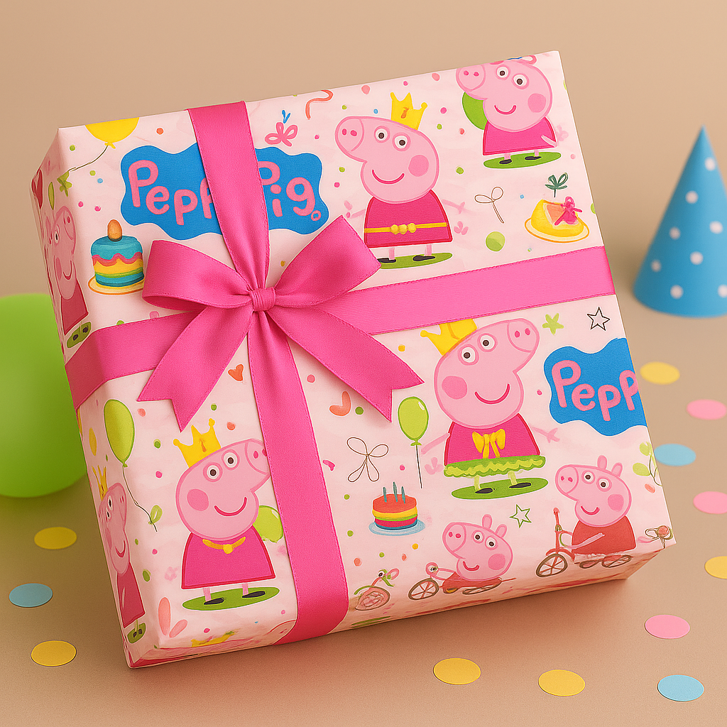 Peppa Pig Gift Wrapping Paper(Pack of 20 sheets) | 80 GSM | 19.5 x 27.5 inches