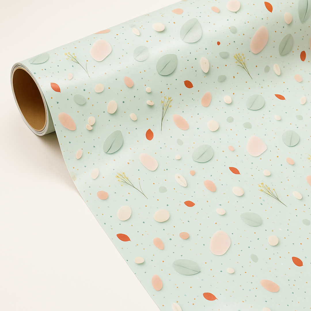 Green Leaf Gift Wrapping Paper (Pack of 20 sheets) | 80 GSM | 19.5 x 27.5 inches