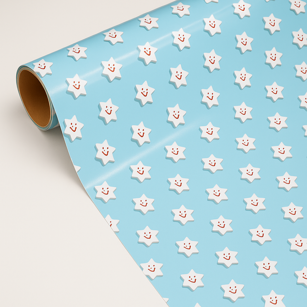 Blue with White Smiley (Pack of 20 sheets) | 95 GSM | 19.5 x 27.5 inches