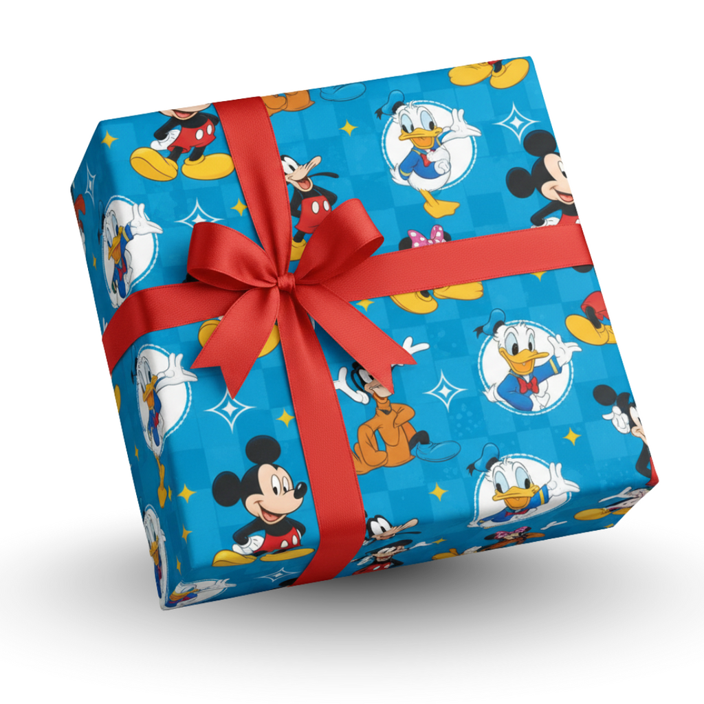 Mickey Gift Wrapping Paper(Pack of 20 sheets) | 80 GSM | 19.5 x 27.5 inches