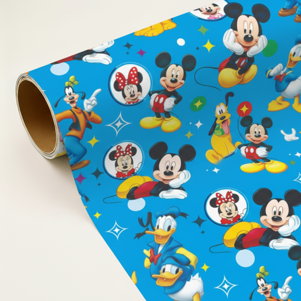 Mickey Gift Wrapping Paper(Pack of 20 sheets) | 80 GSM | 19.5 x 27.5 inches