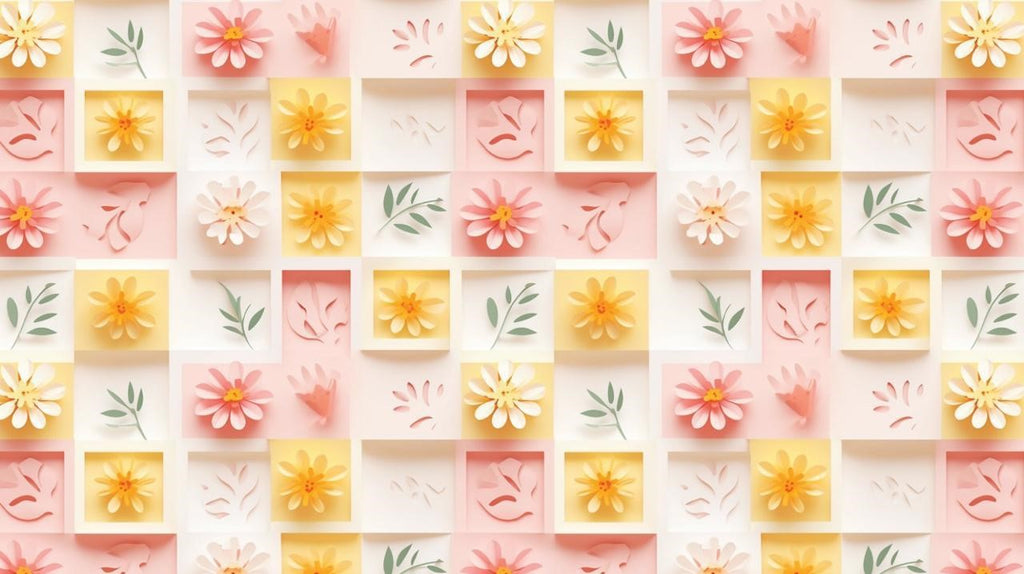 Multi Floral Check (Pack of 20 sheets) | 95 GSM | 19.5 x 27.5 inches