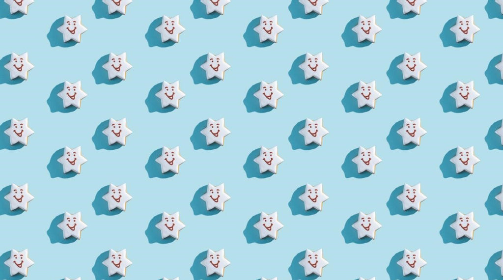 Blue with White Smiley (Pack of 20 sheets) | 95 GSM | 19.5 x 27.5 inches