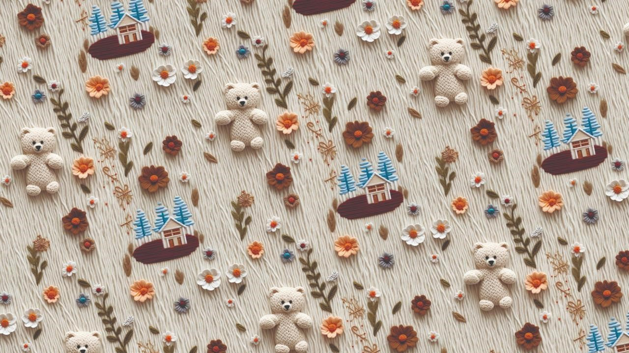 Teddy and Hut Gift Wrapping Paper (Pack of 20 sheets) | 95 GSM | 19.5 x 27.5 inches