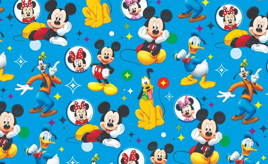 Mickey Gift Wrapping Paper(Pack of 20 sheets) | 80 GSM | 19.5 x 27.5 inches