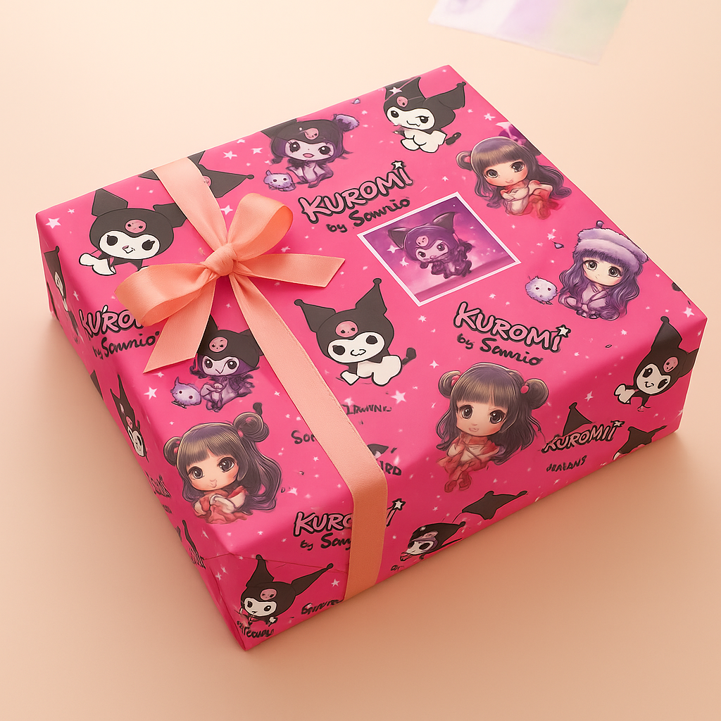 Kuromi Gift Wrapping Paper (Pack of 20 sheets) | 80 GSM | 19.5 x 27.5 inches
