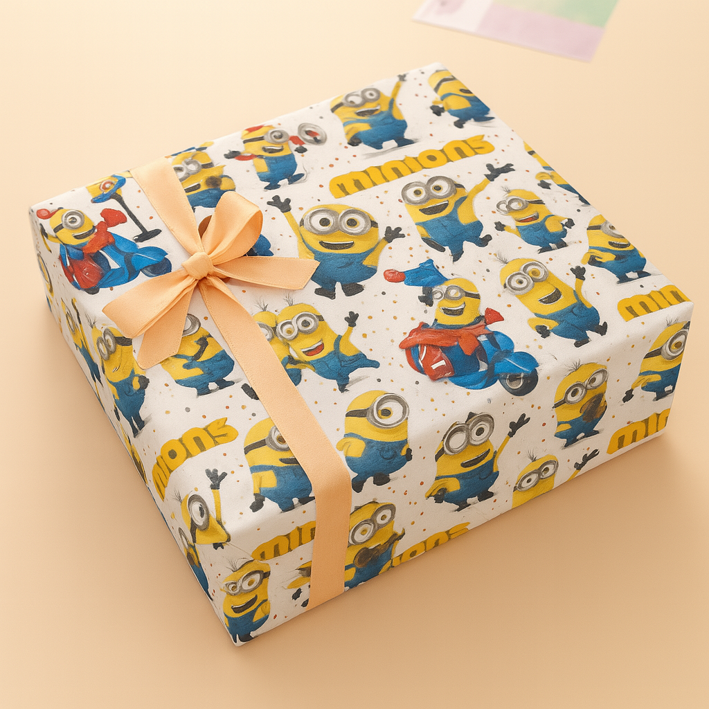 Minion Gift Wrapping Paper (Pack of 20 sheets) | 80 GSM | 19.5 x 27.5 inches