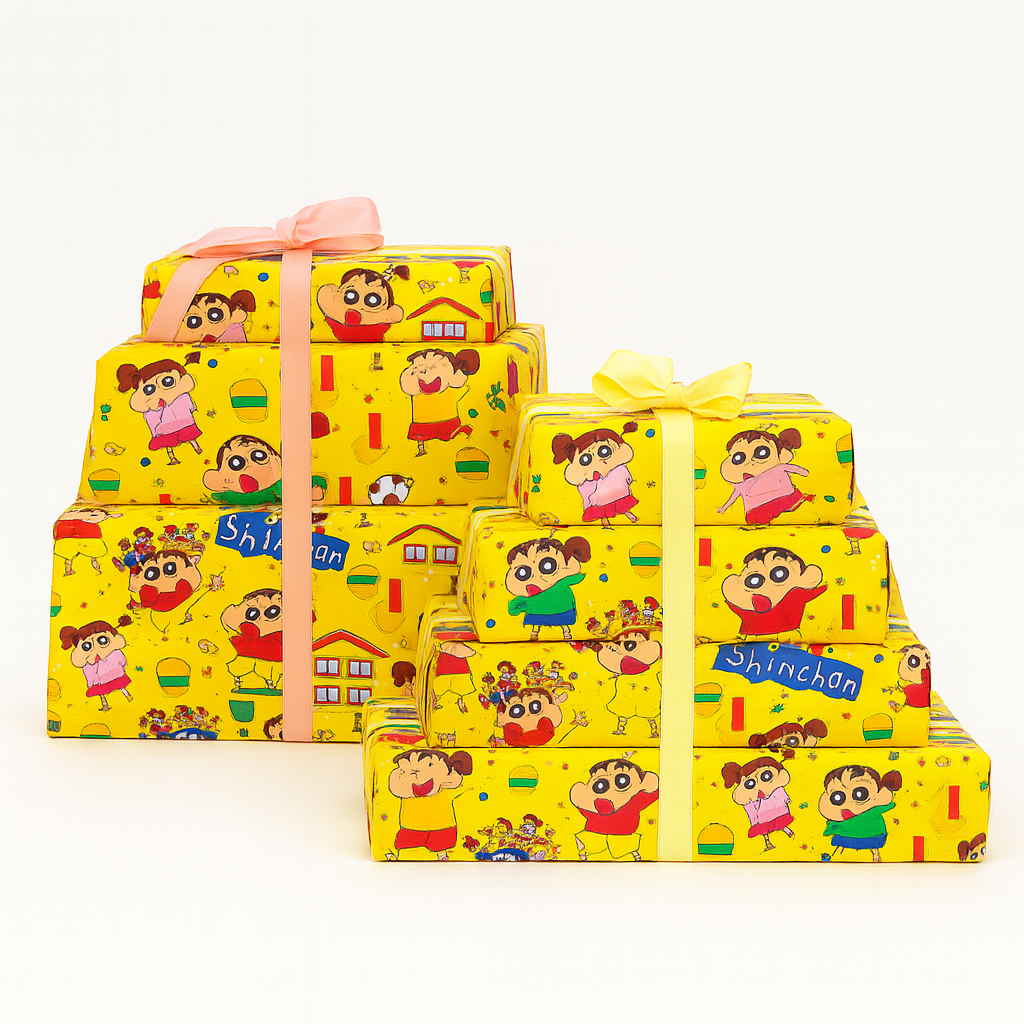 Shinchan Gift Wrapping Paper(Pack of 20 sheets) | 80 GSM | 19.5 x 27.5 inches