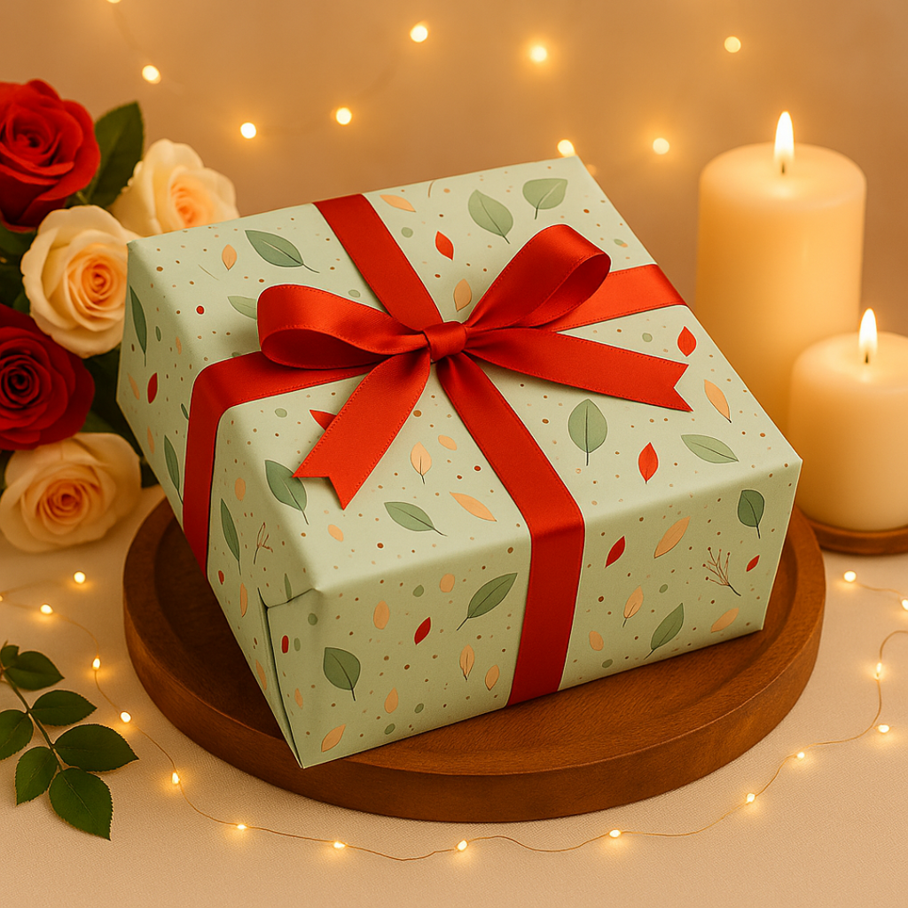 Green Leaf Gift Wrapping Paper (Pack of 20 sheets) | 80 GSM | 19.5 x 27.5 inches