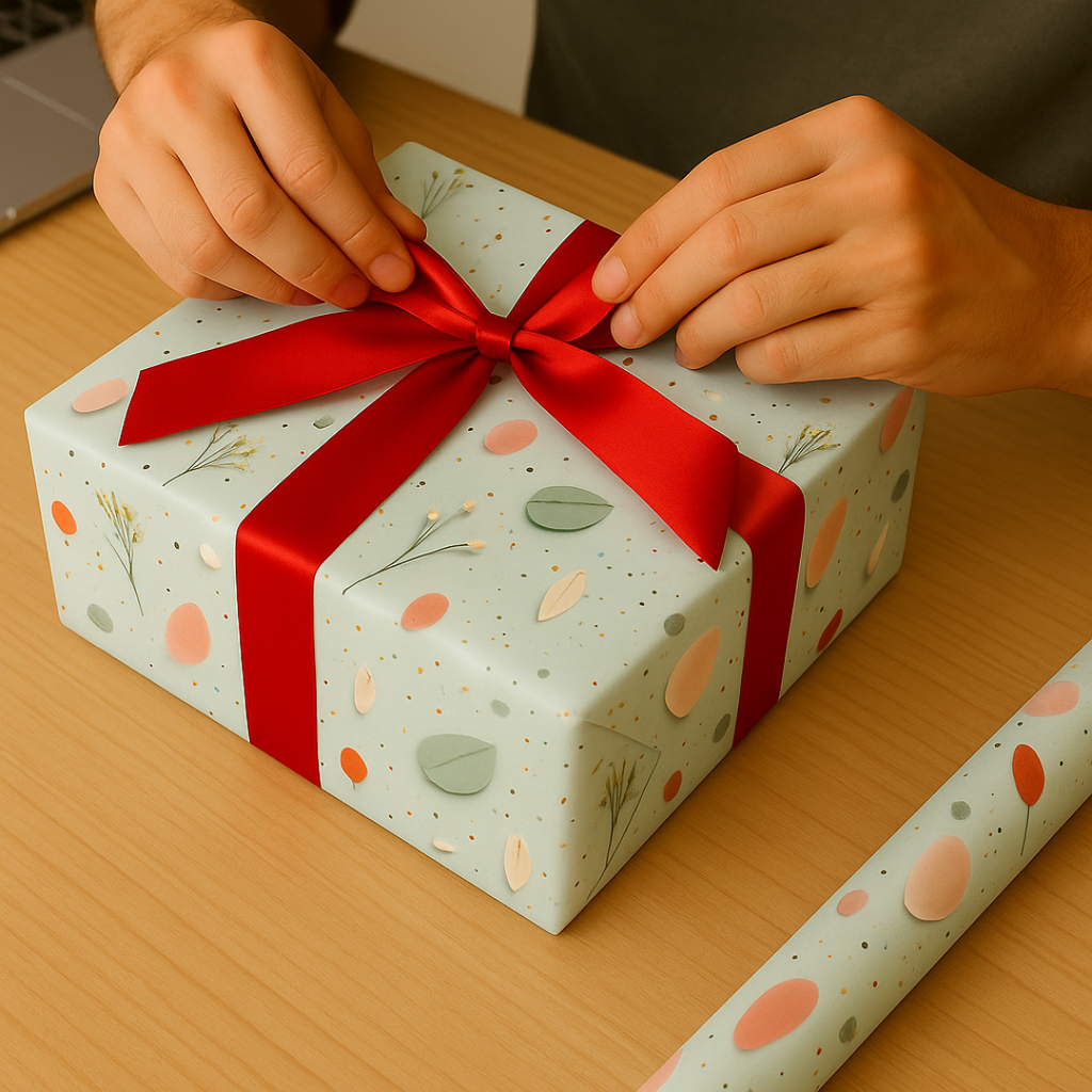 Green Leaf Gift Wrapping Paper (Pack of 20 sheets) | 80 GSM | 19.5 x 27.5 inches