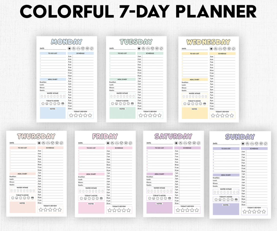 7 Day Planner