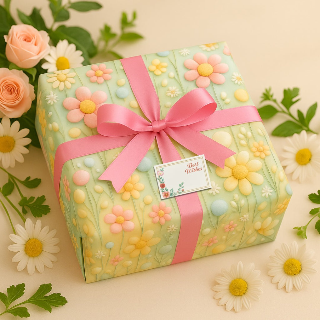 Cute Floral Gift Wrapping Paper (Pack of 20 sheets) | 95 GSM | 19.5 x 27.5 inches