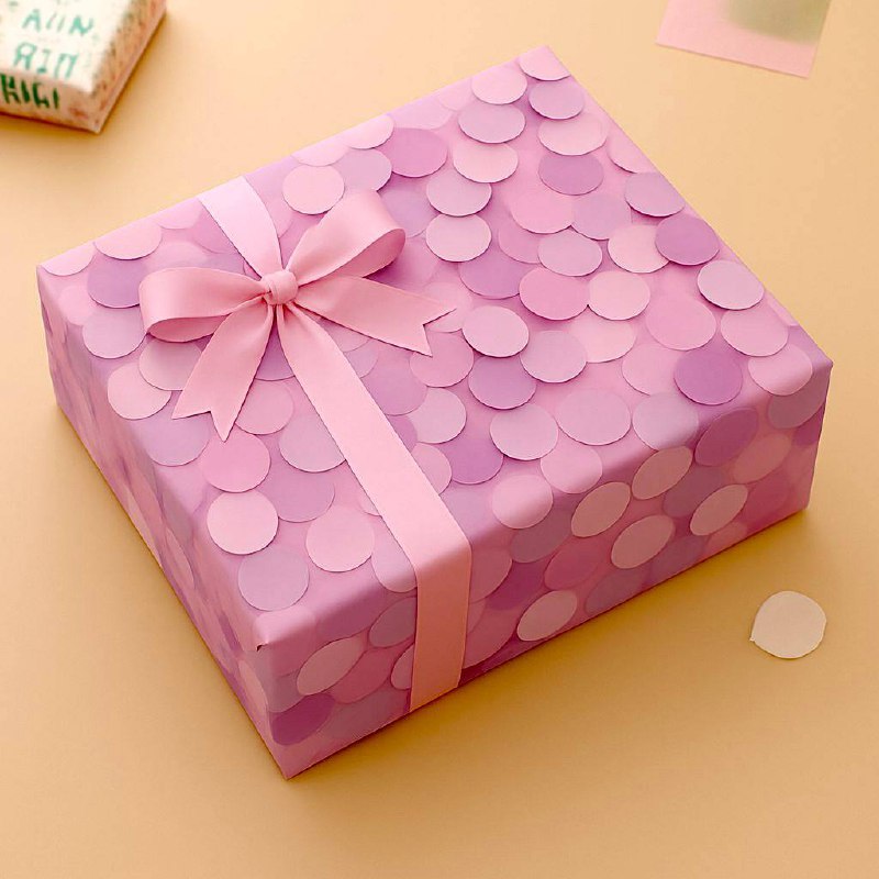 Pink Scallop Gift Wrapping Paper(Pack of 20 sheets) | 95 GSM | 19.5 x 27.5 inches